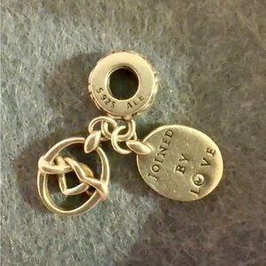 Authentic PANDORA Knotted Hearts Dangle ‘Joined by Love’ Charm